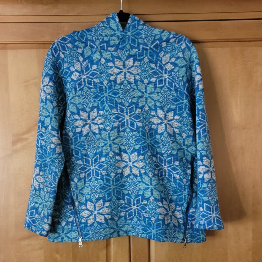 T by Talbots Snowflake Fleece Hoodie - L - Picture 8 of 11